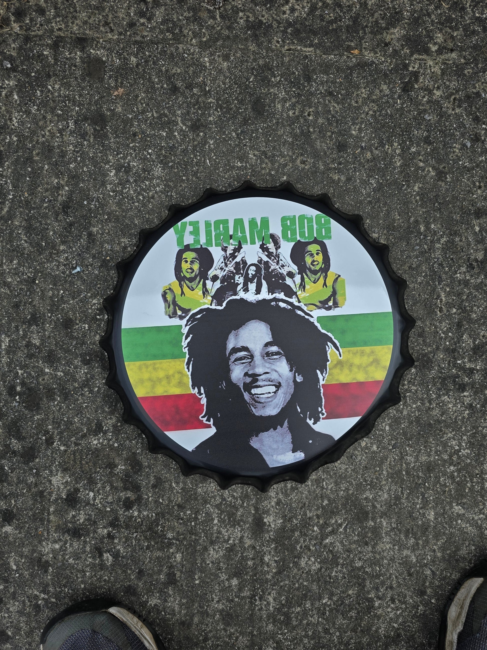 Bob Marley Bottle Top Sign - Retro Sign Man