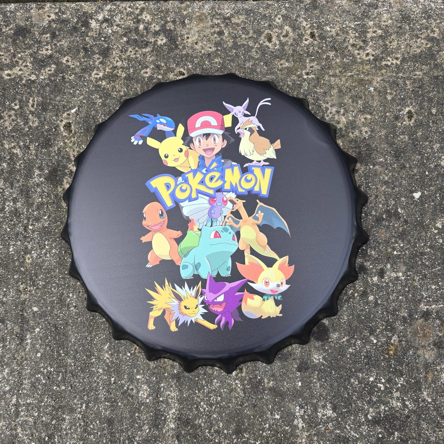 Pokemon Bottle Top Sign - Retro Sign Man