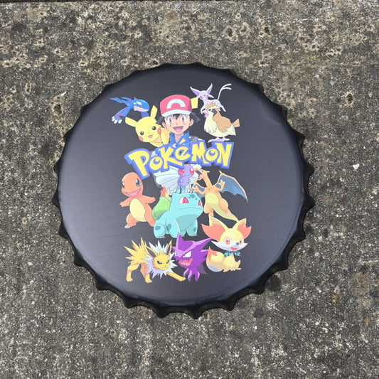 Pokemon Bottle Top Sign - Retro Sign Man