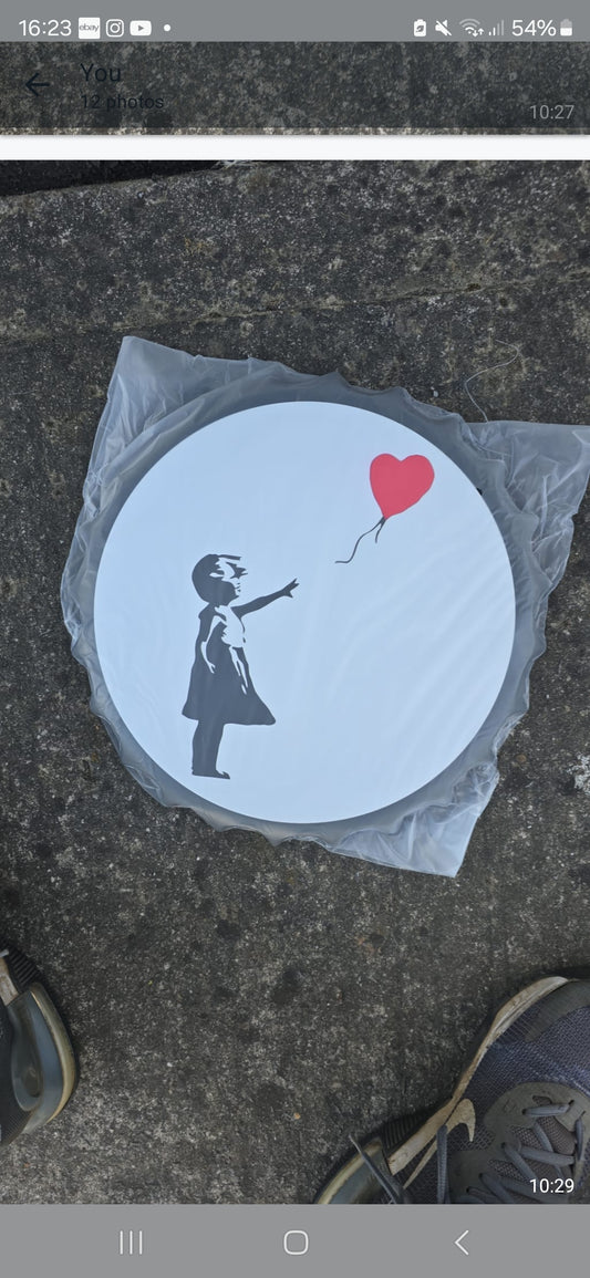 Banksy balloon girl - Retro Sign Man