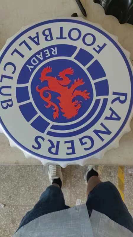 Ranger FC bottle top sign