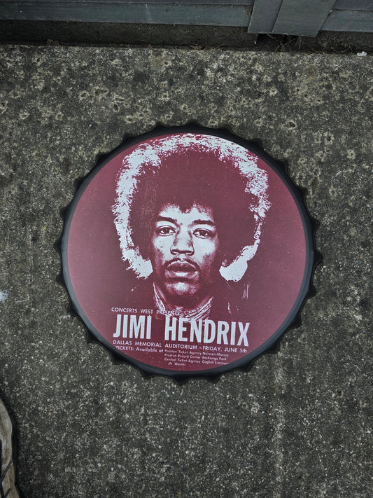 Jimi Hendrix Bottle Top - Retro Sign Man